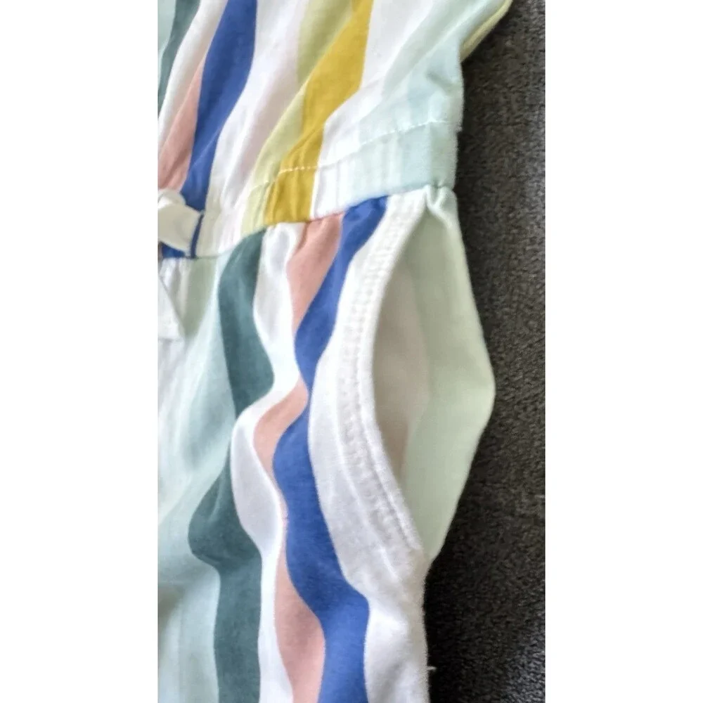 Tea Collection 2T Striped Spring/Summer Flutter Sleeve Jumpsuit